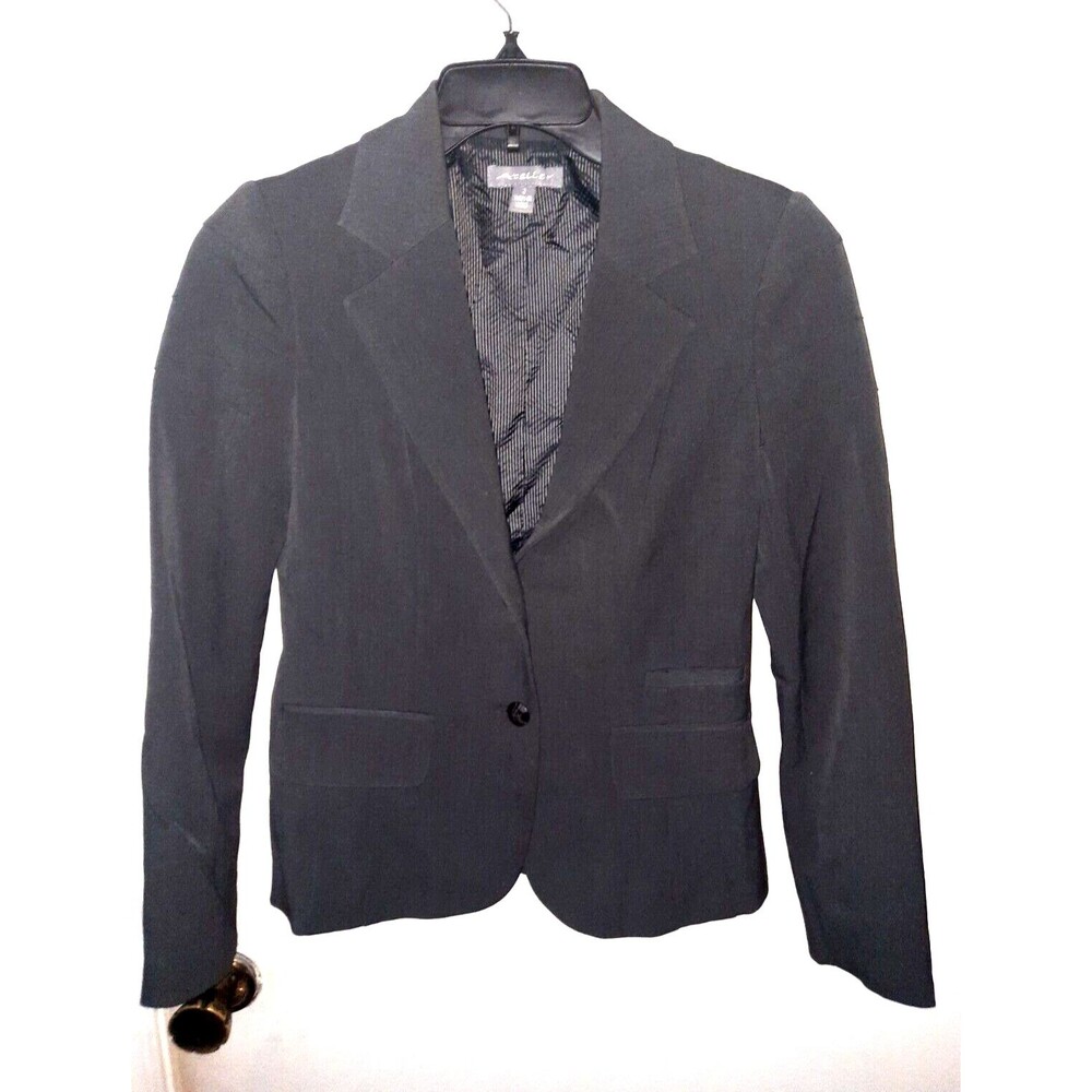 Atelier Women’s Gray 2-Piece Pant Suit – Blazer & Trousers – Size 2